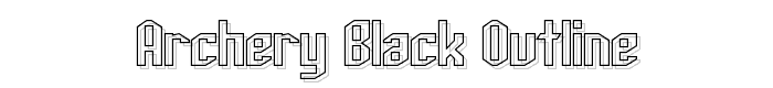 Archery Black Outline font